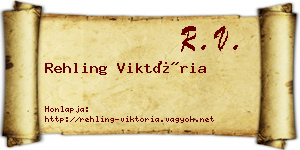 Rehling Viktória névjegykártya